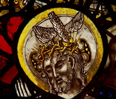 Fenêtre s1 représentant le Christ - du panneau de la Trinité - English School