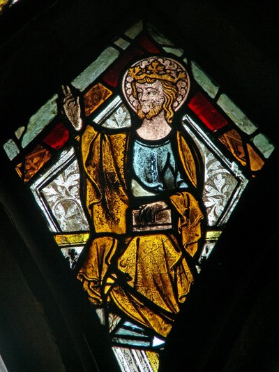 Fenêtre s6 représentant Dieu au Couronnement de la Vierge - English School