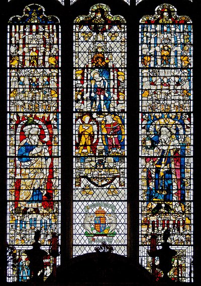 Fenêtre w12 représentant le Corpus Christi, Isaïe et le roi Edwin - English School