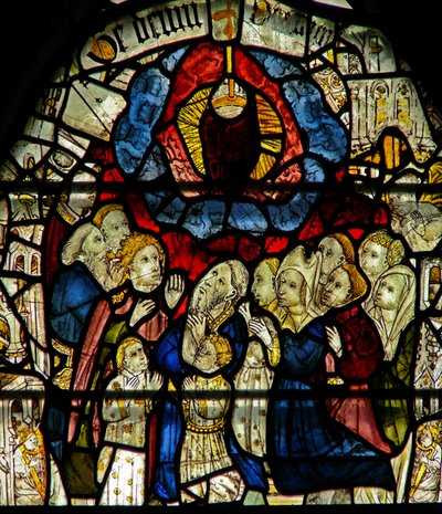 Fenêtre w24 représentant le Te Deum - Nous te louons, ô Dieu - English School