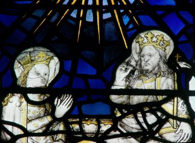 Fenêtre w2 représentant le Couronnement de la Vierge - English School