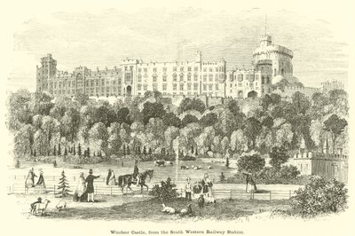 Château de Windsor, depuis la gare de South Western Railway - English School