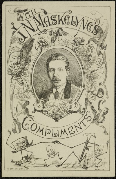 Avec les compliments de J. N. Maskelyne, c.1875 - English School