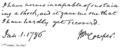 William Cowper, le poète - English School