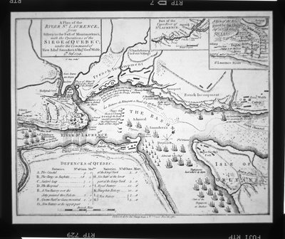 Plan de Wolfe pour le siège de Québec en 1759 - English School