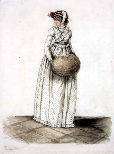 Femme en robe de 