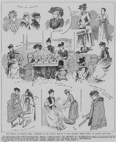 Femmes assistant à la réunion annuelle de la Rational Dress Society, Queen