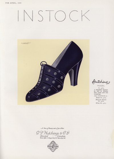 Publicité pour chaussures pour femmes, années 1930 - English School