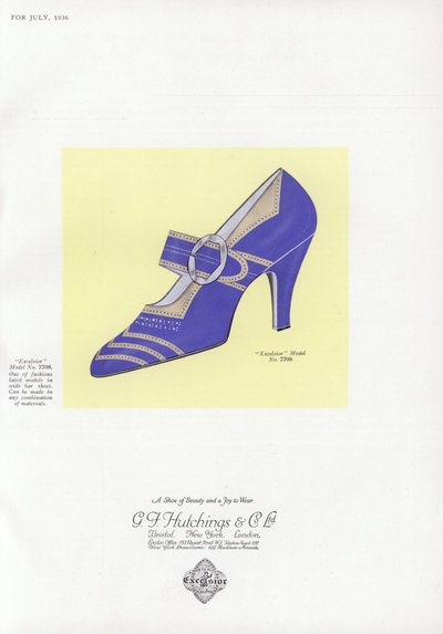 Publicité pour chaussures pour femmes, années 1930 - English School