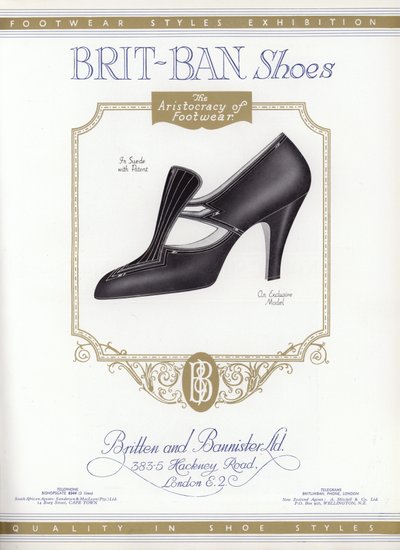 Publicité pour chaussures pour femmes, années 1930 - English School