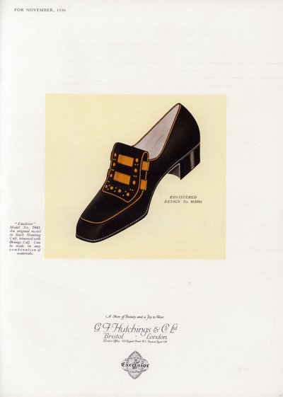 Publicité pour chaussures pour femmes, années 1930 - English School