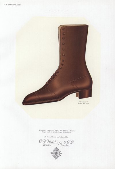 Publicité pour chaussures pour femmes, années 1930 - English School