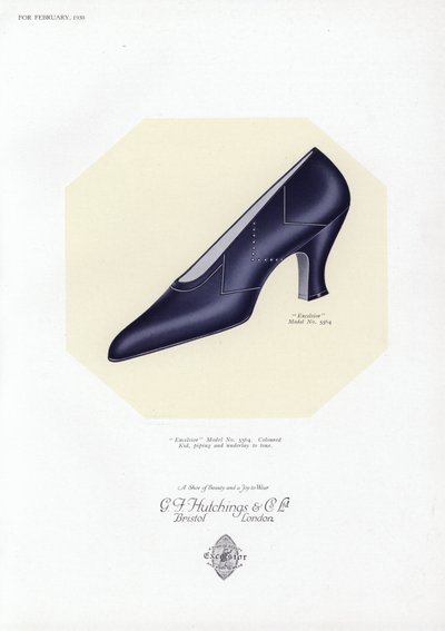 Publicité pour chaussures pour femmes, années 1930 - English School