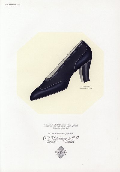 Publicité pour chaussures pour femmes, années 1930 - English School