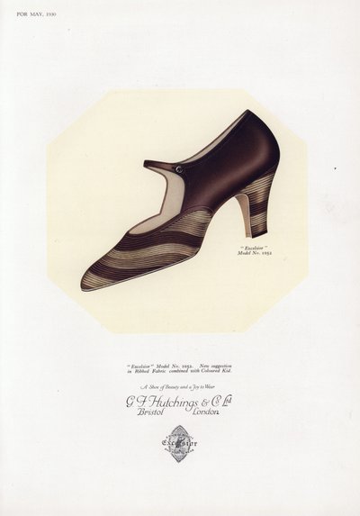 Publicité pour chaussures pour femmes, années 1930 - English School