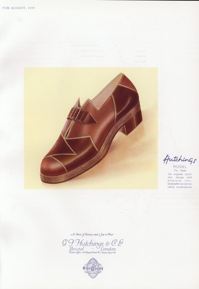 Publicité pour chaussures pour femmes, années 1930 - English School