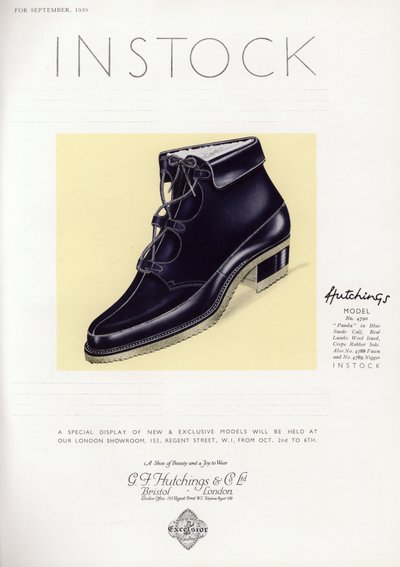 Publicité pour chaussures pour femmes, années 1930 - English School