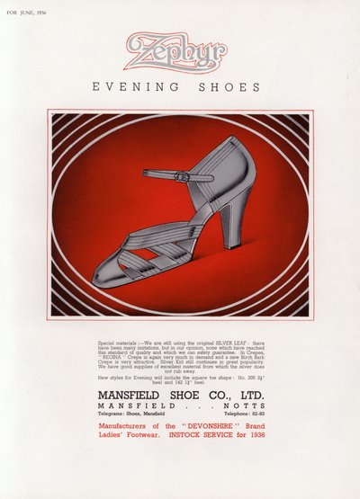 Publicité pour chaussures pour femmes, années 1930 - English School