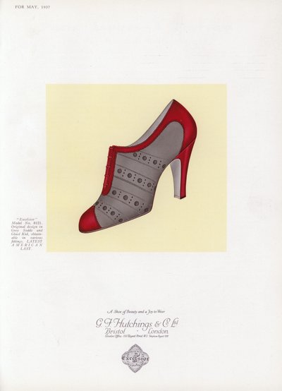 Publicité pour chaussures pour femmes, années 1930 - English School