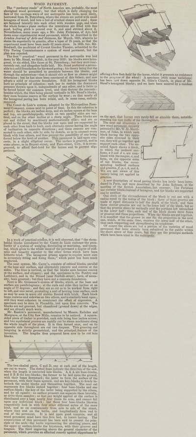 Pavement en bois (gravure) - English School