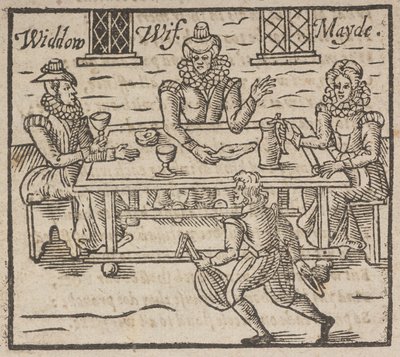 Gravure sur bois montrant des femmes assises autour d