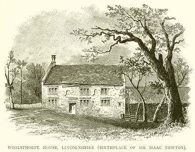 Maison de Woolsthorpe, Lincolnshire (lieu de naissance de Sir Isaac Newton) - English School
