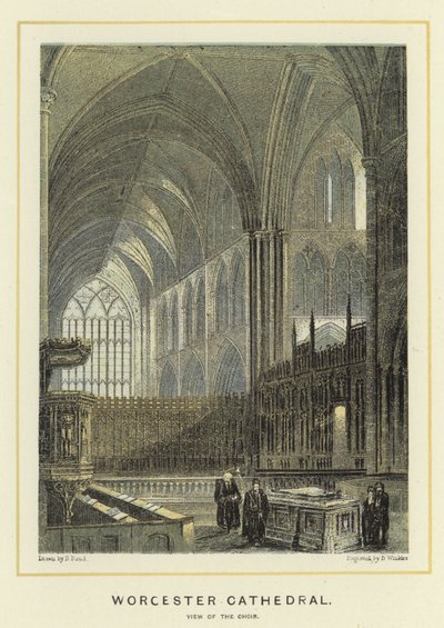 Cathédrale de Worcester, vue du chœur - English School