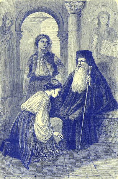 Culte en Roumanie, illustration de Voyages Illustrés, édité par H. W. Bates, publiée vers 1880 - English School