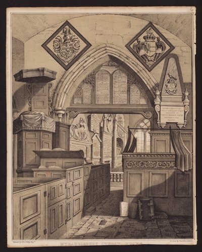 Église de Wyrardisbury, Bucks (gravure) - English School