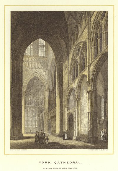 Cathédrale de York, vue du sud au transept nord - English School