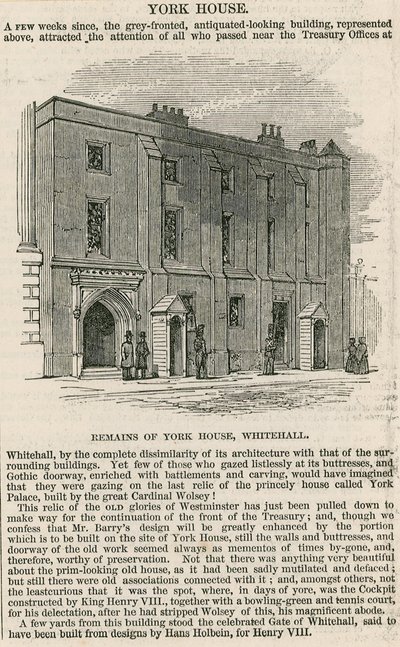 York House, Whitehall - English School
