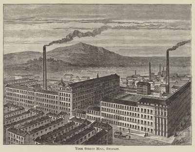 York Street Mill, Belfast (gravure) - English School