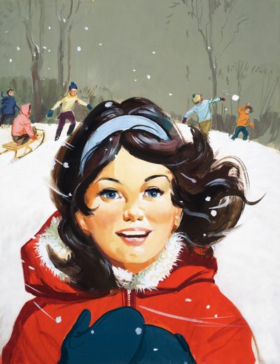 Jeune fille profitant de la neige - English School