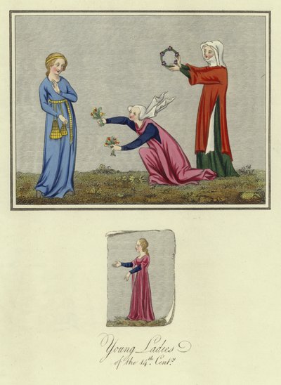 Jeunes dames du 14ème siècle - English School