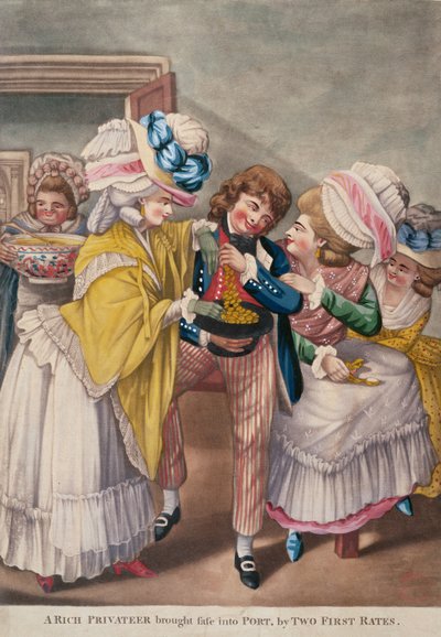 Un riche corsaire ramené sain et sauf au port, par deux premiers taux - English School English School