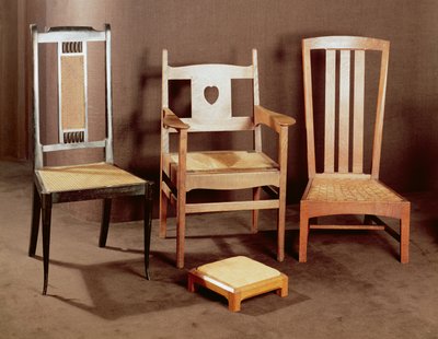 Chaises Arts and Crafts, vers 1896-1925 - English School English School
