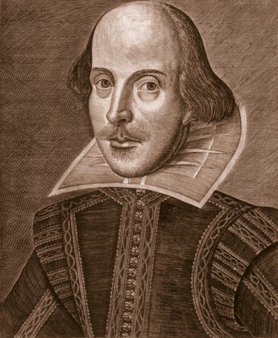 Portrait de William Shakespeare, gravé par Martin Droeshout (vers 1560-vers 1642), 1623 - English School English School