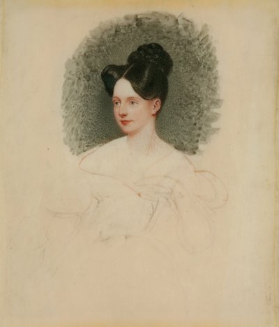 Portrait inachevé de Marianne Cregoe Colmare (plus tard Mme Baurton Bennett) - English School English School