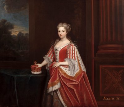 Portrait de la reine Caroline Wilhelmina de Brandebourg-Ansbach en princesse de Galles, années 1720 - Enoch Seeman