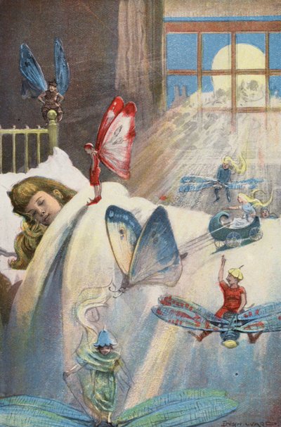 Fées (lithographie couleur) - Enoch Ward