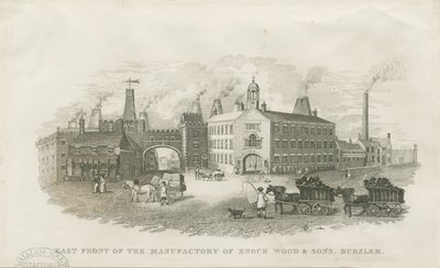 Burslem - usine de Enoch Wood & Sons : gravure sur acier - Enoch Wood