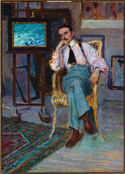 Portrait du peintre Antonio Discovolo - Enrico della Lionne