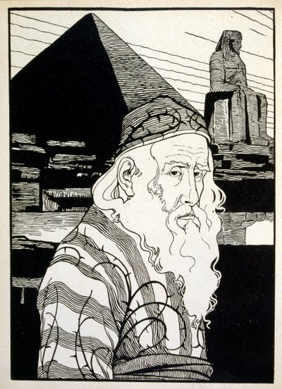 Pâques, du livre Juda illustré par Ephraim Moses Lilien (1874-1925). Lilien est considéré comme le père de l