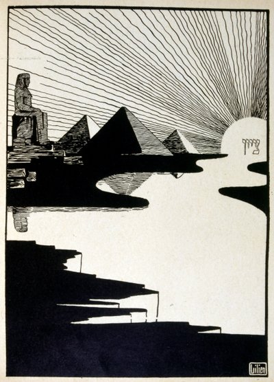 Fête de la Pâque, du livre Juda illustré par Ephraim Moses Lilien (1874-1925) - Ephraim Moses Lilien