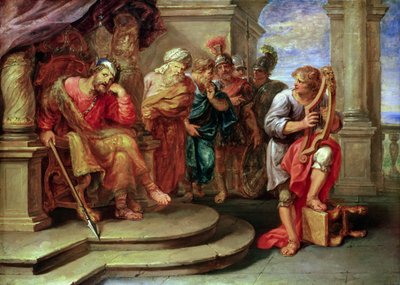 Saül écoutant David jouer de la harpe - Erasmus Quellinus II