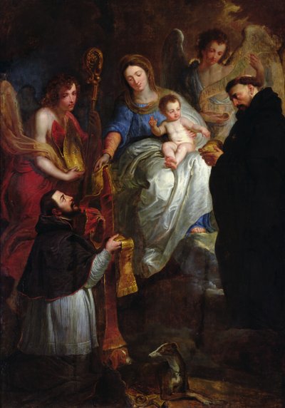 La Vierge donnant une étole à Saint Hubert - Erasmus Quellinus II