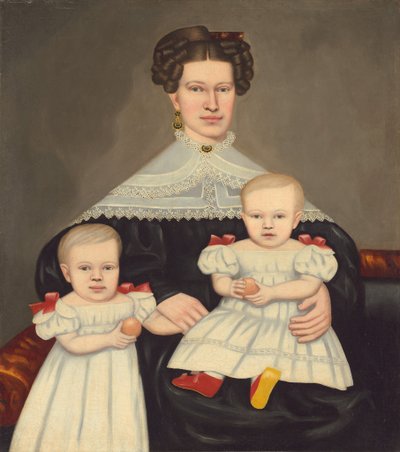 Mme Paul Smith Palmer et ses jumeaux - Erastus Salisbury Field