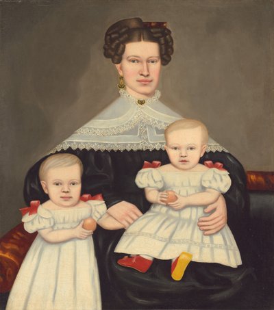Mme Paul Smith Palmer et ses jumeaux - Erastus Salisbury Field