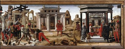 Polyptyque Griffoni : prédelle avec l
