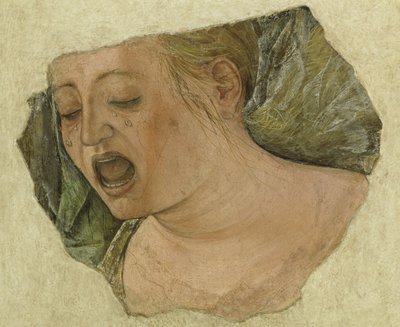 Tête de Marie-Madeleine pleurant, de la Crucifixion - Ercole de Roberti